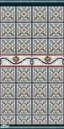 Sims 2 — Mosaic Bathroom Tile Set - Wall_ A by Halfcreek — created by Halfcreek