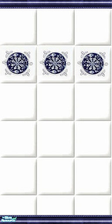 Sims 2 — Crisp Navy Accent Tile Set - Crisp Navy Accent Tile by Halfcreek — created by Halfcreek