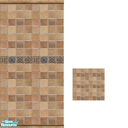 Sims 2 — Terra Cotta Tile Set by Halfcreek — created by Halfcreek