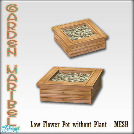 Sims 2 — S2S Garden Maribel Part 2 - Low FlowerPot with stones by sims2sisters — 