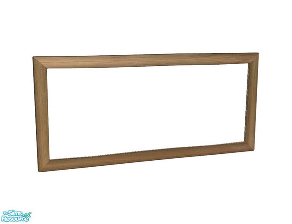 Sims 2 — Chis Set - Mirror by Murano — Mirror with a rustic-style wooden frame.