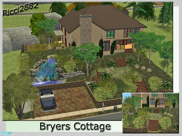 Sims 2 — Bryers Cottage by TheNumbersWoman — A Lovely Cottage in a country setting. This beautiful home can be used as a