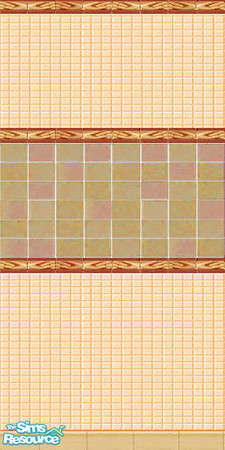 Sims 2 — E&B Bath Tiles-Peach by oldmember_silver_sim — This wall comes with 2 matching floor tiles.Enjoy! ~TSRAA~