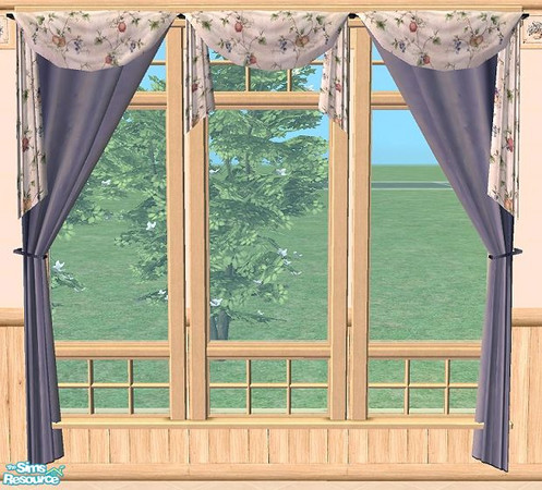 Sims 2 — Light Pine Kitchen - Curtain recolor by Bitzybus — Recolor of my "Multi Style Curtain", you need that