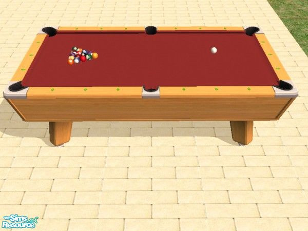 Sims 2 — 21 Corner Pocket Pool Table Felts by dddrake — Refelt your tables in 21 colors sure to please.