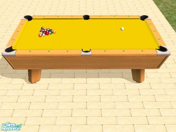 Sims 2 — 21 Corner Pocket Pool Table Felts by dddrake — Refelt your tables in 21 colors sure to please.
