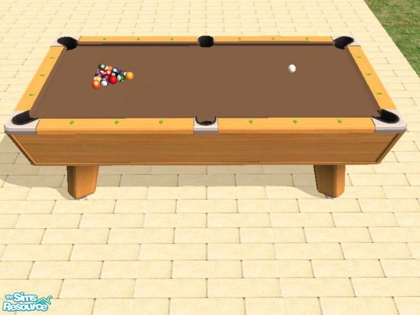 Sims 2 — 21 Corner Pocket Pool Table Felts by dddrake — Refelt your tables in 21 colors sure to please.