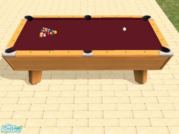 Sims 2 — 21 Corner Pocket Pool Table Felts by dddrake — Refelt your tables in 21 colors sure to please.