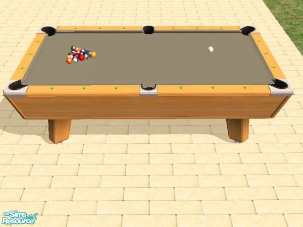 Sims 2 — 21 Corner Pocket Pool Table Felts by dddrake — Refelt your tables in 21 colors sure to please.