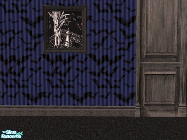 Sims 2 — Batty for Nightlife Painting Ancient Gra by c_literati — An old painting of an old grave, in an old frame.
