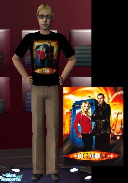 The Sims Resource | Men's 'Doctor Who' shirt