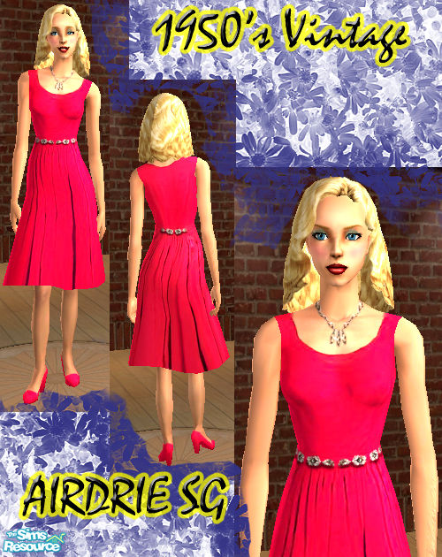 Vintage Red Cocktail Dress