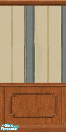 Sims 2 — French Blue Stripe by Shakeshaft — An elegant Blue stripe with a wood finish.