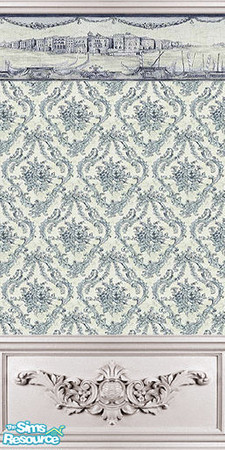 Sims 2 — am_elegantliving10 by Cruella — Great wallpaper for elegant living. Done with victorian style woodwork and