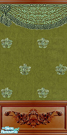 Sims 2 — am_elegantliving08 by Cruella — Great wallpaper for elegant living. Done with victorian style woodwork and