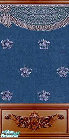 Sims 2 — am_elegantliving04 by Cruella — Great wallpaper for elegant living. Done with victorian style woodwork and