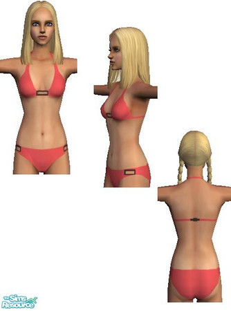 Sims 2 — Shoreside Swim Bikini - Nectarine by oldmember_JLGRL11 — Based on a Bikini by Calvin Klein. Your sim will be the