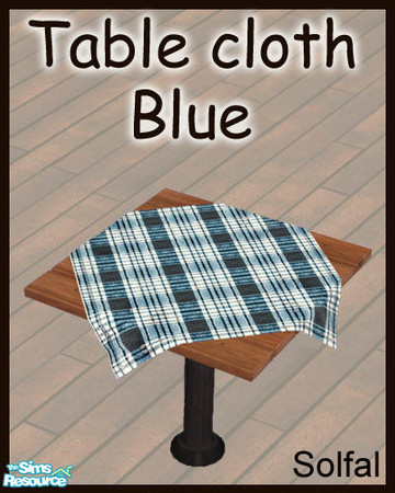 Sims 2 — Table cloth blue by solfal — Match my tablecloth items. You find it under decor/misc. It can be used with the