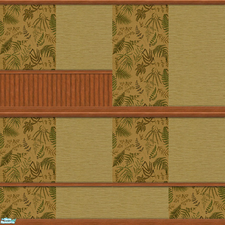 Sims 2 — Southern Charm Collection Gold Fair Oaks by Quiltreker — This series contains 8 walls. It consists of a
