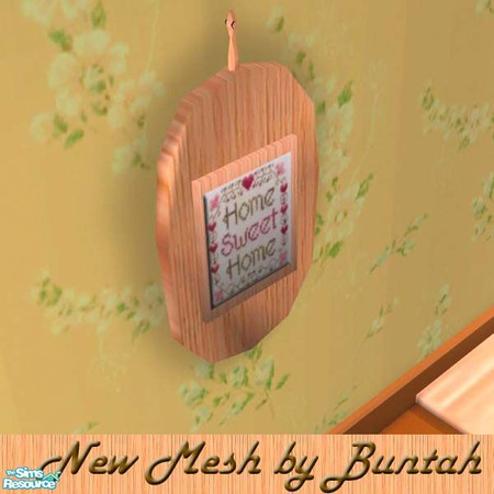 Sims 2 — Butcher Block Cutting Board Wall Hanging by buntah — This is a cutting board that hangs on the wall (find it in