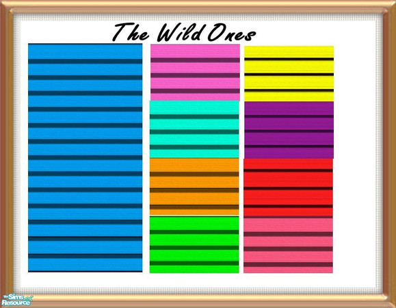 Sims 2 — Wooden Siding Set 2 by TSR Archive — These colors would probably upset the folks at the Historical Society. But