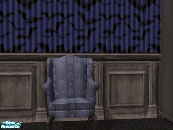 Sims 2 — Batty for Nightlife Armchair by c_literati — Luxury armchair faded to a dusty blue. TSRAA submission.