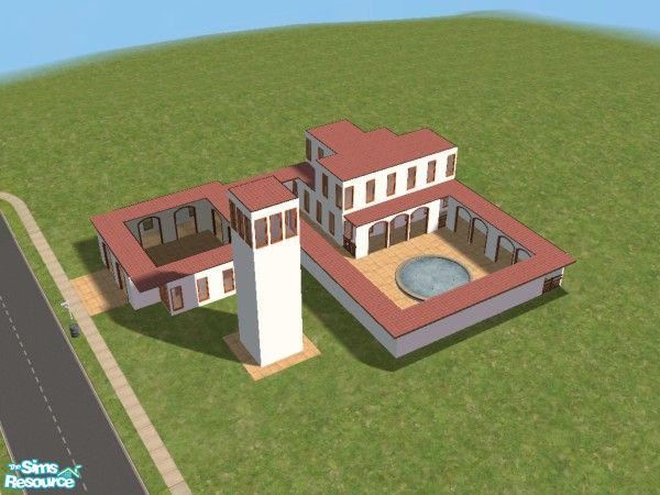 Sims 2 — -=O=-    Villa by 0wly — An open planned family house that has loads of space for outdoor activities. It's