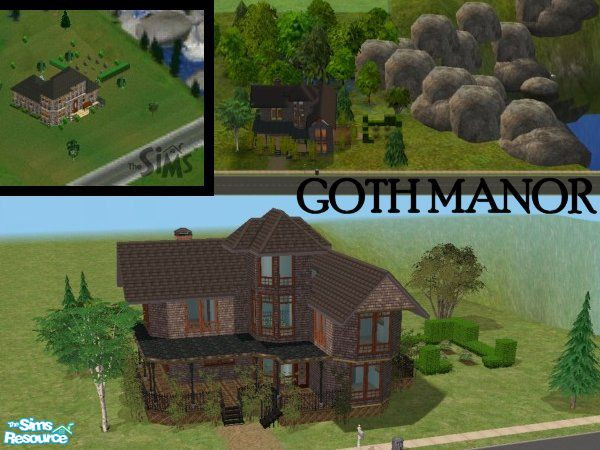 Sims 2 — Goth Manor by c_literati — My version of the Goth Manor, created for "Lot 5" of my redo of the