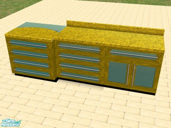 Sims 2 — 21 Chiclettina Kitchen Counters by dddrake — By request: More kitchen counters to go with my recolor sets.