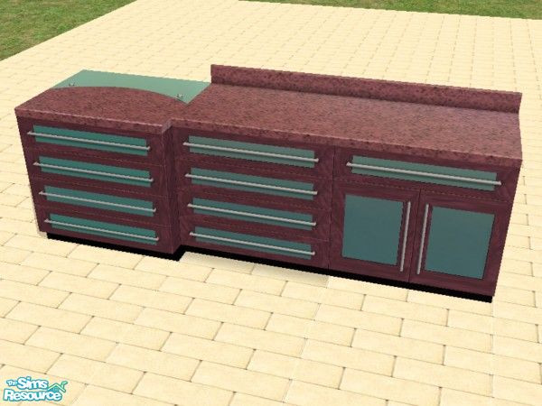 Sims 2 — 21 Chiclettina Kitchen Counters by dddrake — By request: More kitchen counters to go with my recolor sets.