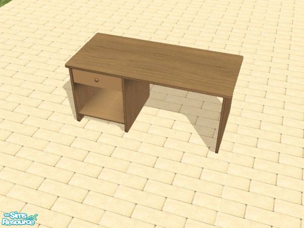 Sims 2 — 21 Retratech Office Pal Economy Desks by dddrake — By request: The cheap desk to continue the livingroom color.