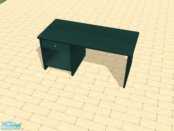Sims 2 — 21 Retratech Office Pal Economy Desks by dddrake — By request: The cheap desk to continue the livingroom color.