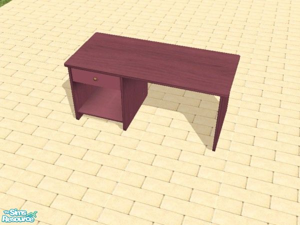 Sims 2 — 21 Retratech Office Pal Economy Desks by dddrake — By request: The cheap desk to continue the livingroom color.