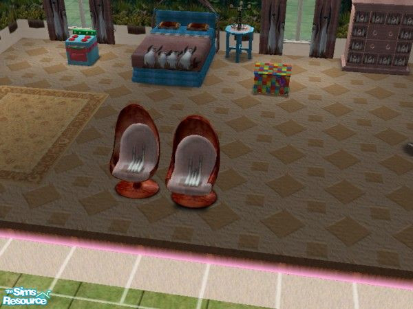 Sims 2 — Madagascar-Penguin egg chair and recline by ead425 — thanks to Dreamworks: 11 items (wall is included in Alex