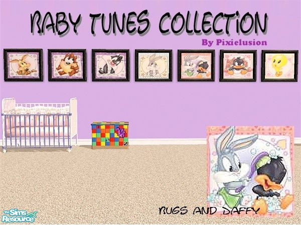Sims 2 — Baby tunes-Bugs and Daffy by pixielusion — An adorable collection of 7 baby tunes pictures to compliment any