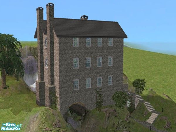 Sims 2 — Saxon's Mill by Cyclonesue — A converted mill developed into a luxury home! Some of my custom content, otherwise