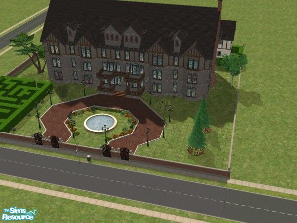 Sims 2 — The Broughton by Mrs_Pacino — A stunning stone built mansion with a private gym, nursery, sunroom, billiards