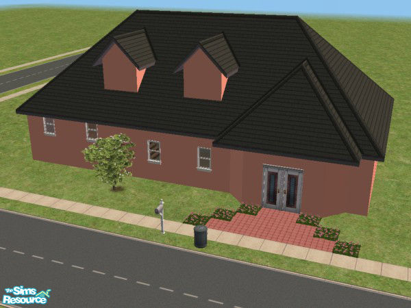 Sims 2 — Basic Living by Queen_Of_The_Stone_Age — A small split-level home for a sim-couple. Custom floor by Windkeeper.