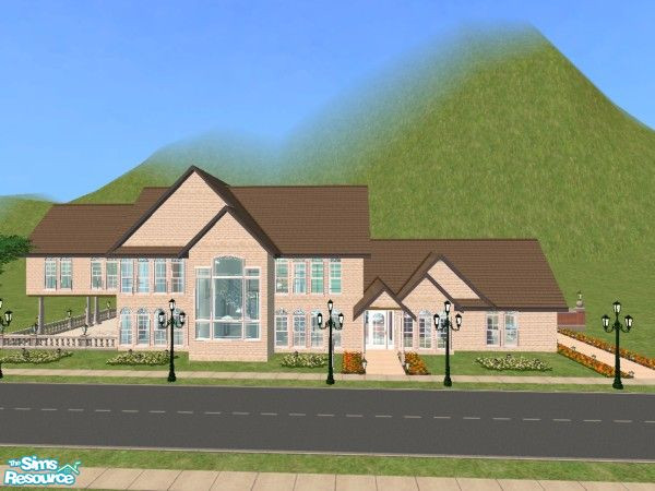 Sims 2 — Grasscroft by Shakeshaft — This is a 3 bed,2 bath family home for your rich sims.It features a open plan