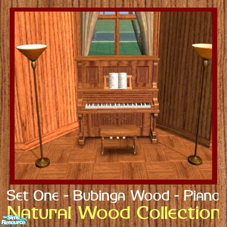 Sims 2 — Piano - Living Room Set One - Natural Wo by oldmember_SavannahSims — This living room has been designed with an