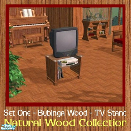 Sims 2 — TV Stand - Living Room Set One - Natural by oldmember_SavannahSims — This living room has been designed with an