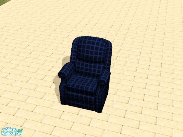 Sims 2 — 21 Way-Back Recliners - Cornflower Dream by dddrake — To match the living room pieces I have recolored.