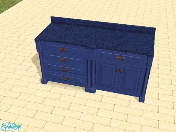 Sims 2 — 21 Chez Moi French Country Counters by dddrake — The next installment in the 21 colors kitchen set.
