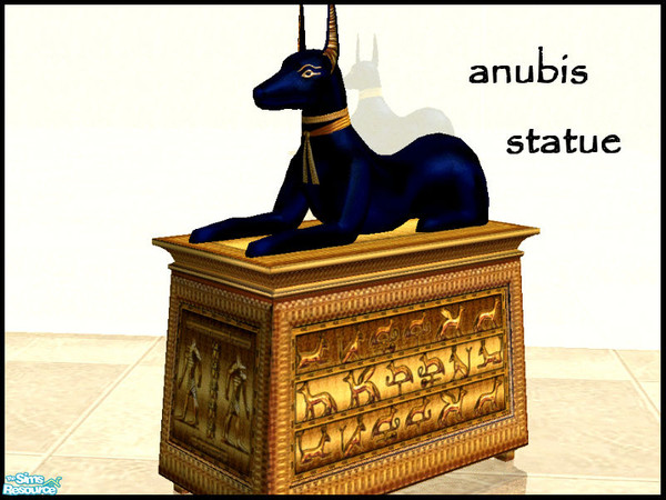 Sims 2 — Egyptian Room - anubis by kibanahnah — new set of 19 items and several walls
