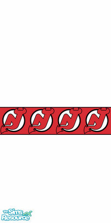 Sims 2 — New Jersey Devil Border by mathew51b — A plain white wall covering with a simple border consisting of the New