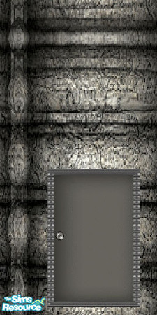 Sims 2 — roundedcement_wall_smalldoor by slinki — rounded cement_wall_small door Rounded cement walls set of 4 Made for