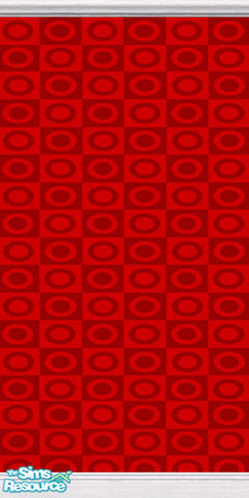 Sims 2 — Whole Red Circle Square Wall by novteneep — "Circles on Squares" whole red wall. Talk about eye