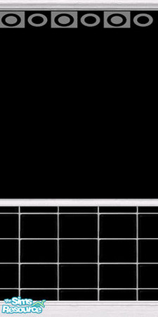 Sims 2 — Black Wall with Design Trim & Black Tile by novteneep — This is a black wall topped with the "Circles