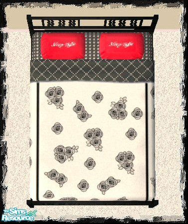 Sims 2 — The Wave - Holly Bedding by Waverly — Let the gentle waves of this lovely bedframe sway you to sleep. Set comes