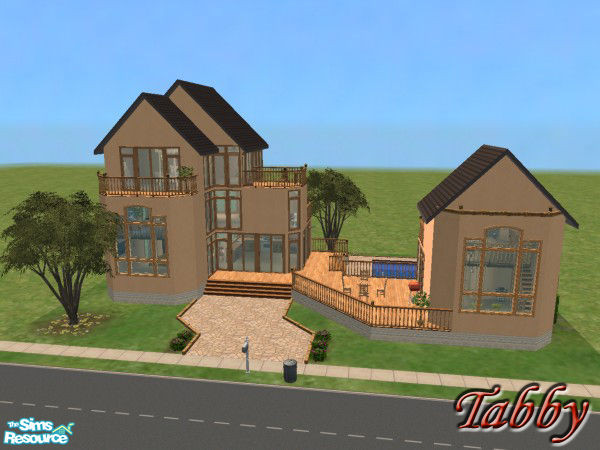 Sims 2 — 8 Clementine Square by Tabby_Cool — This stylish home has 2 bedrooms in the main house and a guest house/teen
